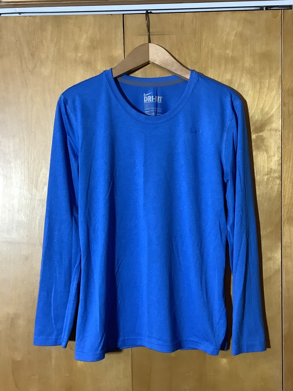 Nike Dri-Fit ocean blue performance shirt, size large